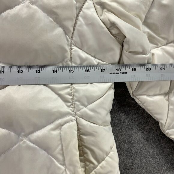 The Norht Face Quilted Jacket Girls XL White Full Zip Down Long Sleeve High Neck - Picture 5 of 15